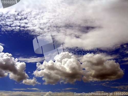 Image of  clouds in the blue sky