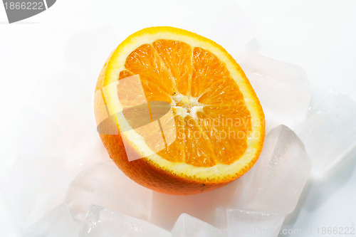 Image of orange and ice