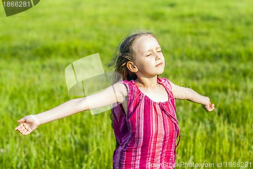 Image of happy girl relaxing