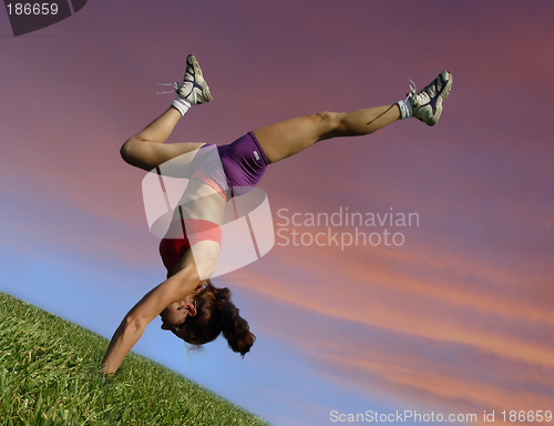 Image of Girl exercising outdoors