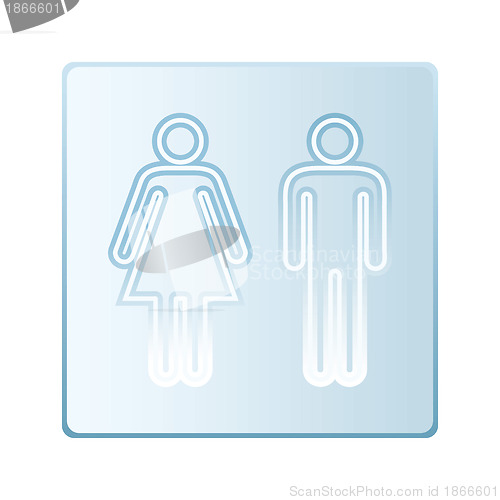 Image of Glass toilet symbols