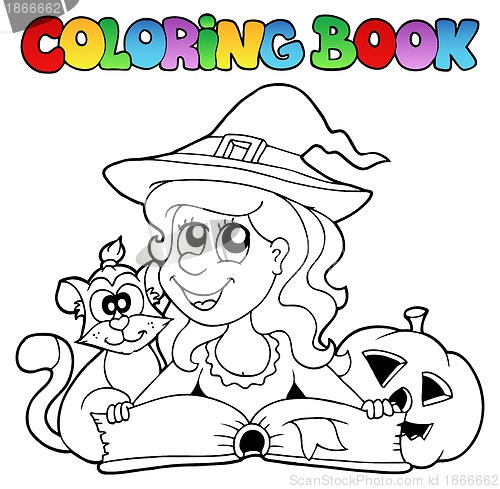 Image of Coloring book Halloween topic 6