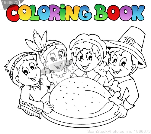 Image of Coloring book Thanksgiving image 3
