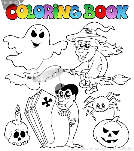 Image of Coloring book Halloween topic 7
