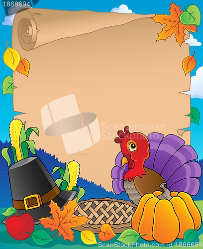Image of Thanksgiving theme parchment 1
