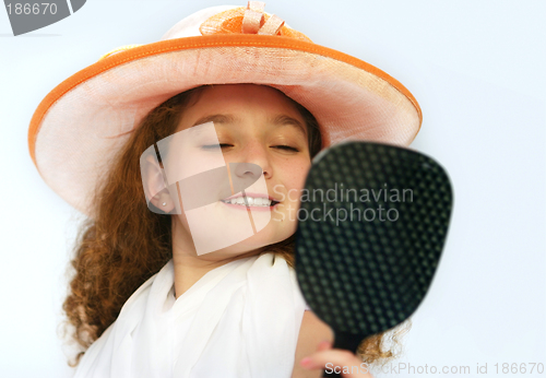 Image of Girl in fancy hat