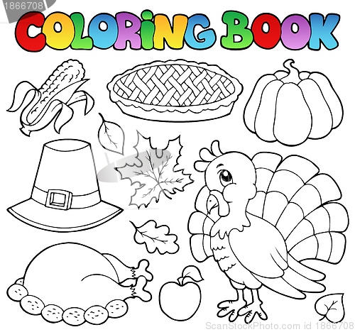 Image of Coloring book Thanksgiving image 1