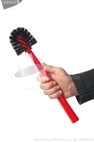 Image of Hand with Toilet Brush
