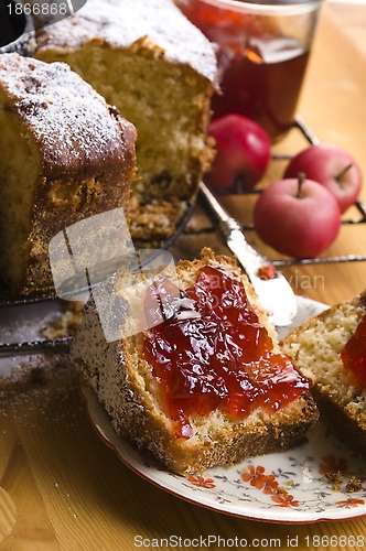 Image of Traditional Polish Cake with apple marmelade