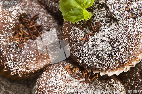 Image of Homemade cinnamon muffins with coffe