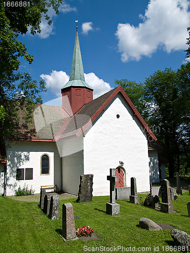 Image of The medieval church at Haslum in Norway