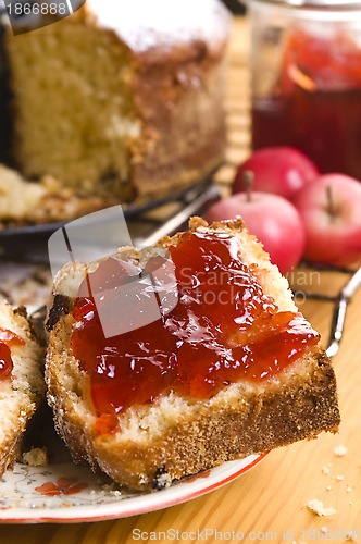 Image of Traditional Polish Cake with apple marmelade
