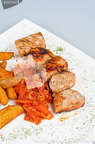 Image of Grilled kebab pork meat