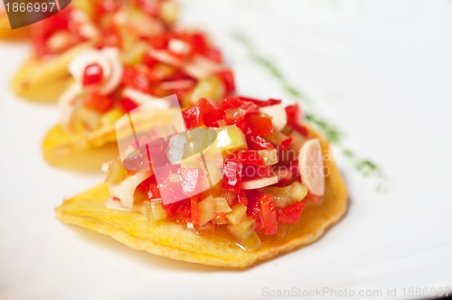 Image of potato chips with vegetables