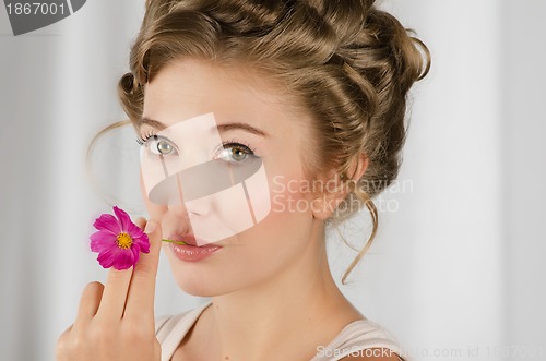 Image of beauty woman closeup portrait