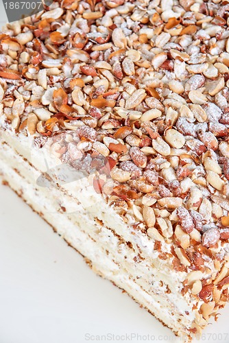 Image of tasty nuts cake