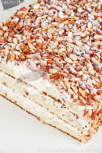 Image of tasty nuts cake