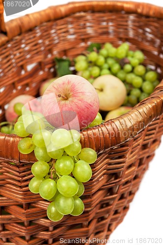 Image of apples and grapes