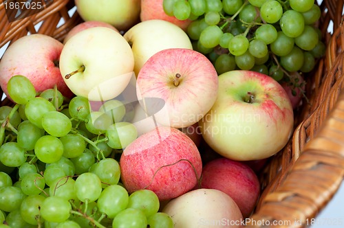 Image of apples and grapes