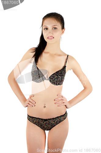 Image of Beautiful girl in a underwear