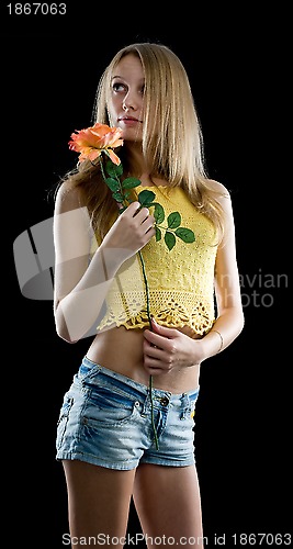 Image of Girl with flower