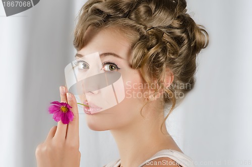 Image of beauty woman closeup portrait
