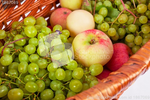 Image of apples and grapes