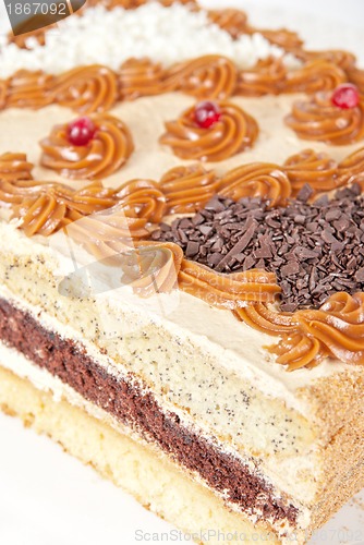 Image of tasty nuts cake