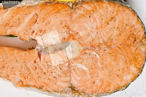 Image of salmon steak