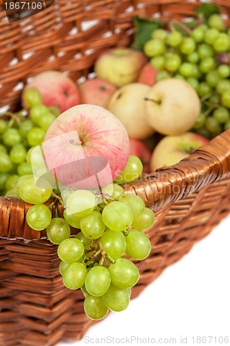 Image of apples and grapes
