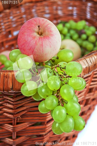Image of apples and grapes