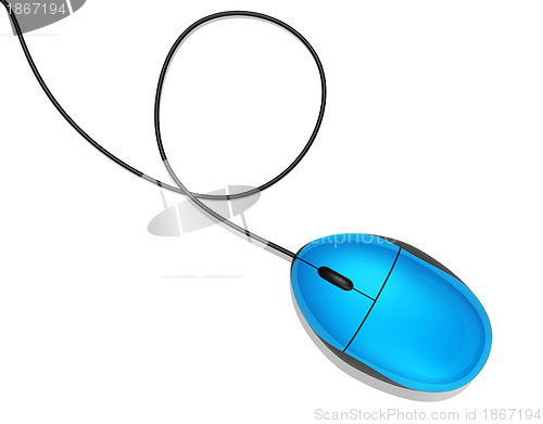 Image of blue computer mouse