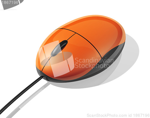 Image of orange computer mouse