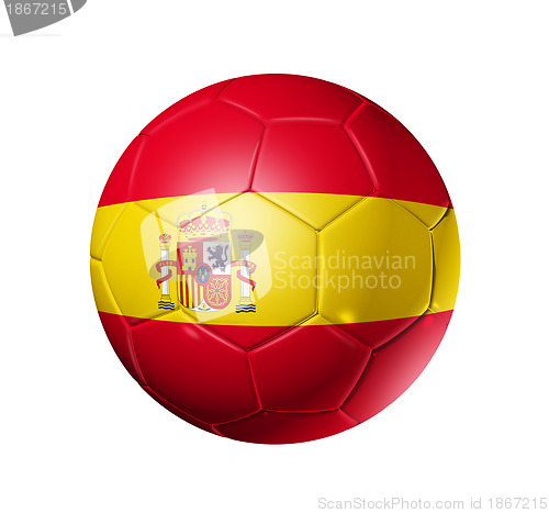 Image of Soccer football ball with Spain flag