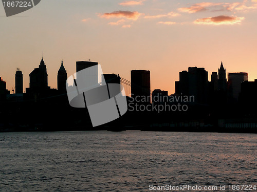 Image of Manhattan at sunset