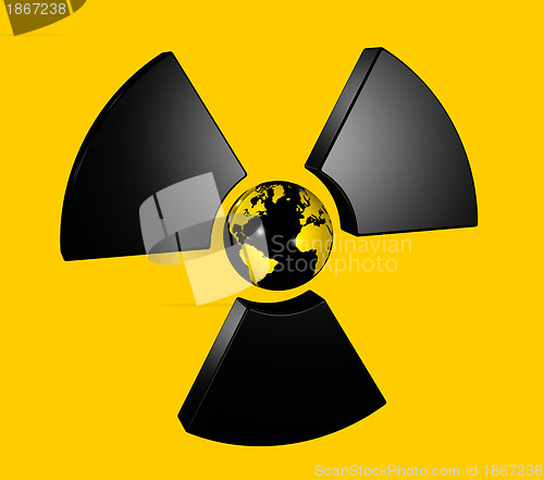 Image of Radioactive world globe