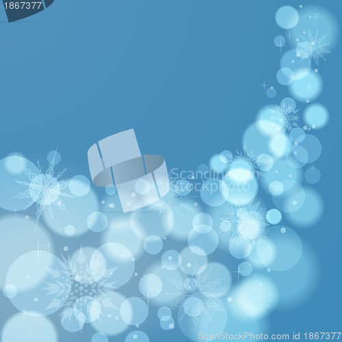 Image of Abstract Christmas background with snowflakes