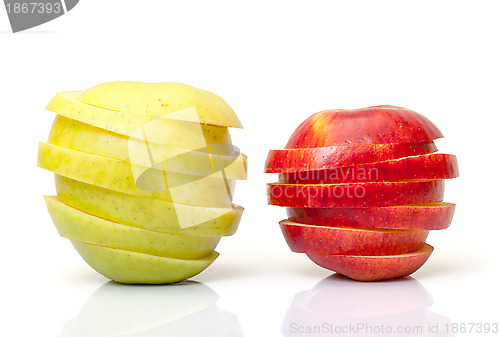 Image of Red and Yellow Sliced Apple