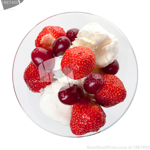 Image of Ice Cream with Strawberries