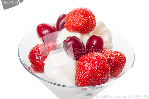 Image of Ice Cream with Strawberries