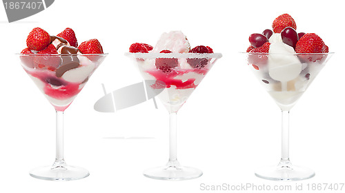 Image of Three Cup Ice Cream with Berries