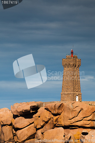 Image of The lighthouse on the granite coast