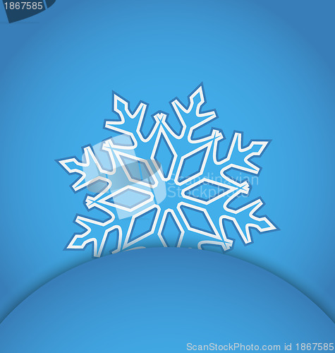 Image of Template frame design with christmas snowflake