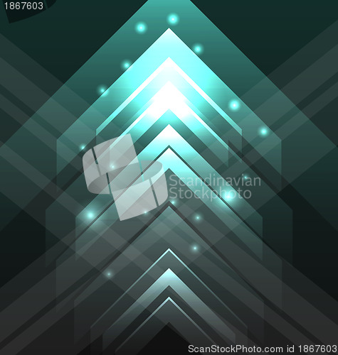Image of Abstract tecno background with set transparent arrows