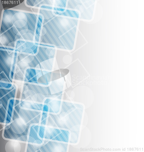 Image of Corporate business card with abstract squares
