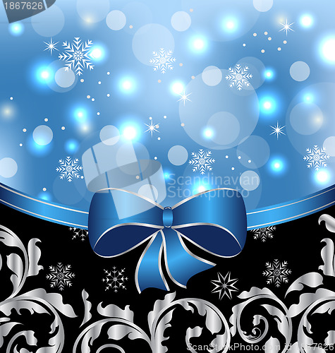 Image of Christmas floral packing, ornamental design elements