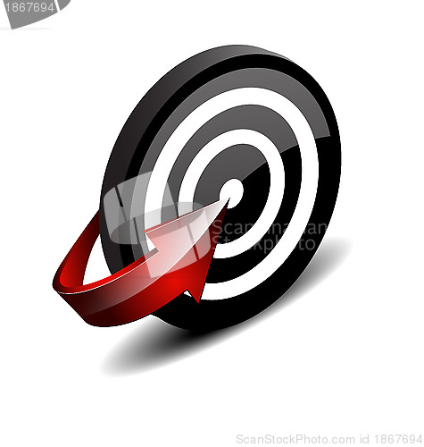 Image of Target with focused arrow