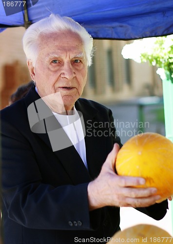 Image of Old man at the marketplace