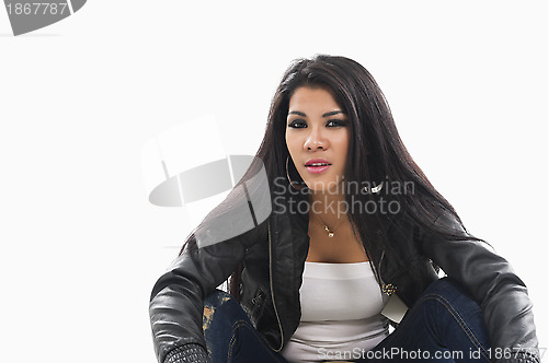 Image of Asian woman in casual modern clothing