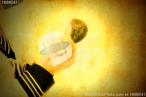 Image of reminder card first communion, baby Jesus